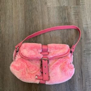 Hot Pink Faux Fur Purse
